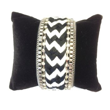 Black & White Ibiza Style Bracelet (1 pc)