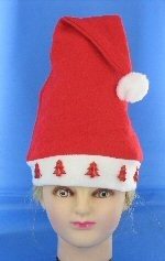 LIGHT-UP CHRISTMAS HAT WITH RED CHRISTMAS TREE (12 pcs)