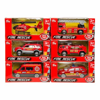 MIX METAL FIRE BRIGADE VEHICLES IN DISPLAY (36pcs)