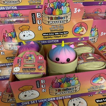 RAGE - Squishy Bun Dumplings LARGE - ONE SET UNICORN EDITION (Dim. 8.5 x 8.5 x 7.5 cm) (12 pcs.)