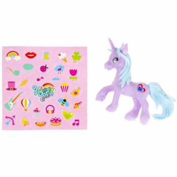 Unicorn Figurine with Sticker Sheet (48 pcs)