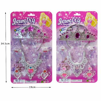 PRINCESS BEAUTY SET - TIARA, EARRINGS, NECKLACE & RINGS