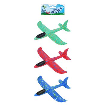 FOAM AIRPLANE GLIDER - 23CM - MIX COLORS (24pcs.)