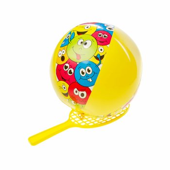 PADDLE RACKET WITH BALL - SMILEY (12 pcs.)