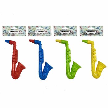 SAXOPHONE - 16 CM HIGH - MIXED COLORS (12 pcs.)