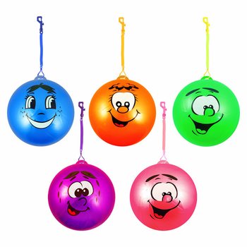 Smiley Face Bungee Ball with Cord Ø 23 cm (24 pcs)