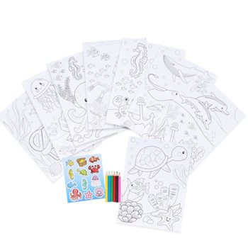 LARGE COLOR SET - MODEL: SEA LIFE - Dimensions 22x30x1 CM (12 pcs.)