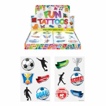 FUN TATTOOS - MODEL: FOOTBALL IN DISPLAY (96 pcs)