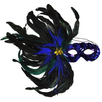 Feathered Party Eye Mask - Model 6 (4 pcs.)