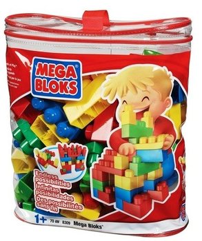 MEGA BLOKS Building Blocks Big Bag (70 Pieces) - 8309