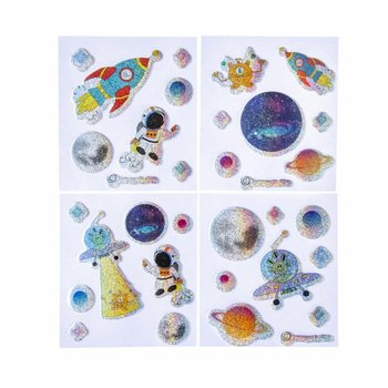 GLITTER STICKERS - MODEL: SPACE (100 pcs)