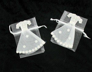 Wedding Favor Bag with Wedding Dress (12 pcs)