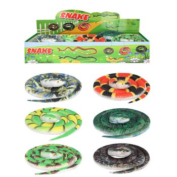 SNAKES - 60 CM LONG MIX TYPES IN DISPLAY (36pcs.)