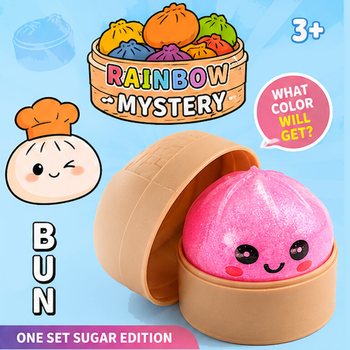 RAGE - Squishy SUGAR EDITION Bun Dumplings SMALL (5.3 x 5.3 x 4.1 cm) Viral 2026 Fidget Toy (24 pcs)
