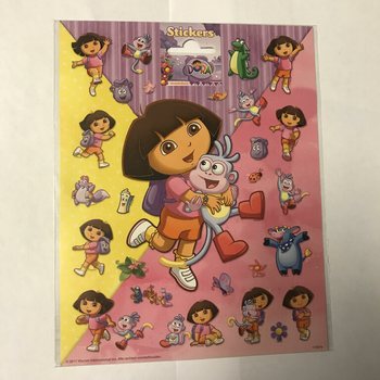 LARGE DORA STICKER SHEETS, 20x16 Cm. (10pcs)
