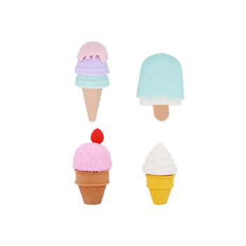 ERASERS - MODEL: MIX ICE CREAM - IN DISPLAY (100 pcs.)