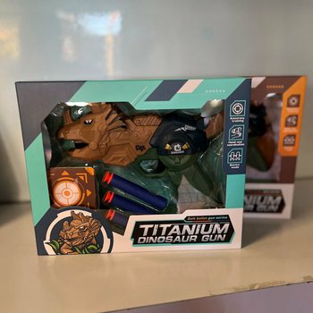 Dinosaur Gun with Darts & Target - Gift Box (Set of 2)