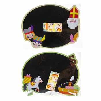 SAINT NICHOLAS CHALKBOARD INCLUDING BOX OF CHALK (24 pcs.)