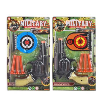 Military Pistol Set with Suction Darts & Targets (6 pcs)