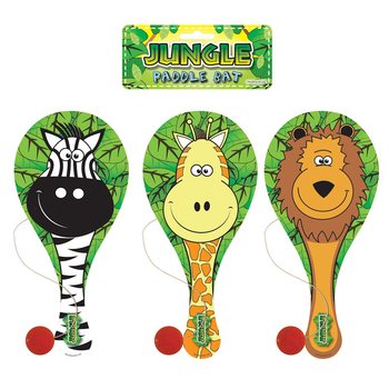 JUNGLE ANIMALS PADDLE BAT BALL GAME (24 pcs)