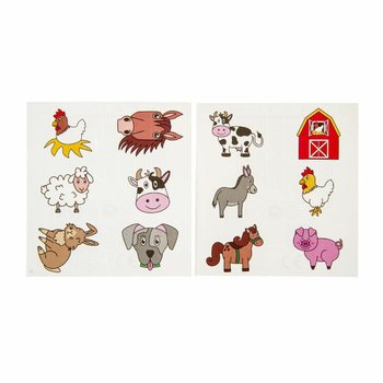 Fun Farm Animal Tattoos (96 pcs)