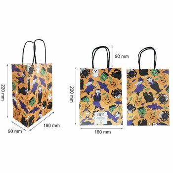 Halloween Paper Gift Bags 16x9x22 cm (12 pcs)