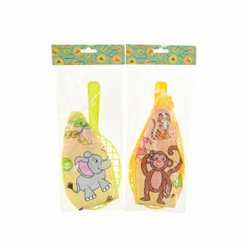 PADDLE RACKET WITH BALL - JUNGLE ANIMALS (12 pcs.)