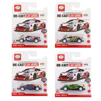 Pull Back Graffiti Cars on Card (12 pcs)