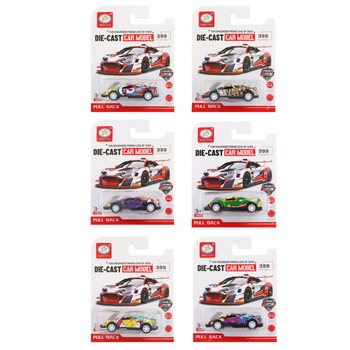 Pull Back Graffiti Cars on Card (12 pcs)