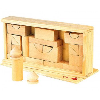 ** SPOT SALE ** WOODEN BLOCKING BOX, 27 PIECES (24 pcs)