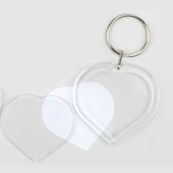 Color Your Own Heart Keychain - 48 Pieces