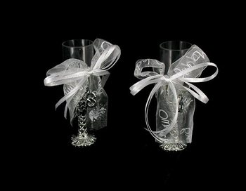 DECORATIVE CHAMPAGNE GLASSES (6 pcs.)