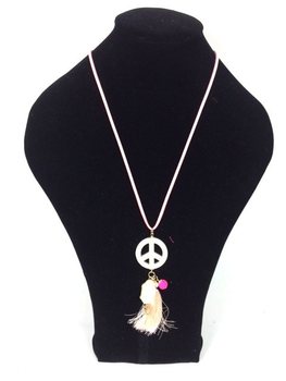 Ibiza Style Necklace Salmon Peace Buddha (1 pc)