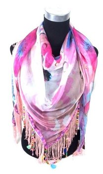 Ibiza Style Flower Scarf Pink | Fashion Accessories
