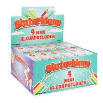 4-PIECE SINTERKLAAS COLORED PENCILS IN DISPLAY (120 pcs.)
