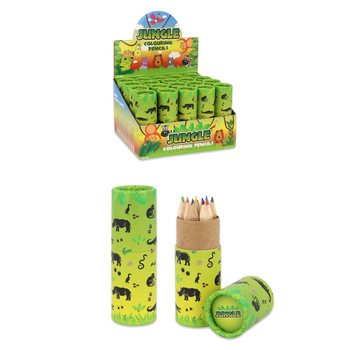 12x Colored Pencils in Case: Jungle Animal Model - Display (20 pcs.)