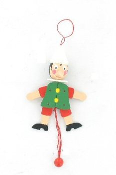 Wooden Pinocchio Jumping Jack Toy (4 pcs.)