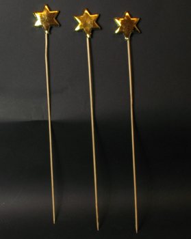 Item.nr: 914194 - CHRISTMAS STAR ON STICK - GOLD (6st.)