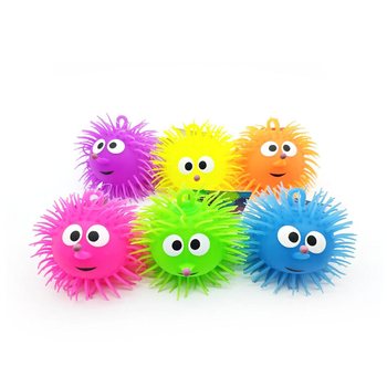 PUFFER BALL WITH EYES - 13CM - IN DISPLAY (12 pcs)