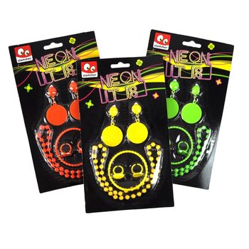 NEON JEWELLERY SET TO MAP (12st).