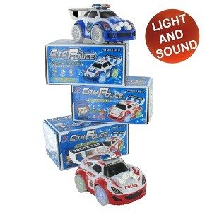 Bump & Go Police Race Car (2 pcs)