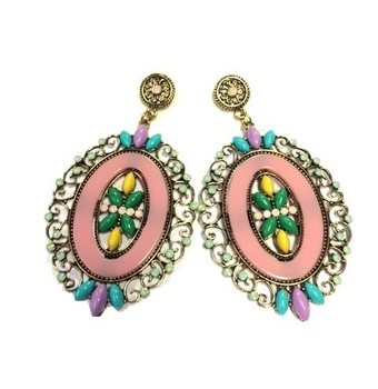 Multicolor Earrings (1 pc) - Ibiza Style