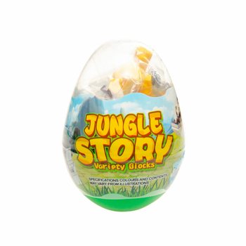 Brick Building Blocks in Egg - Mix Jungle Animals (12 pcs)