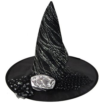Witch Hat with Silver Flower (3 pcs.)