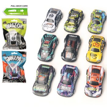 Metal Pull-Back Race Cars in Gift Bag (24 pieces)