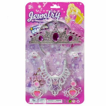 PRINCESS BEAUTY SET - TIARA, EARRINGS, NECKLACE & RINGS