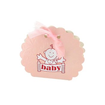 Pink Birth Treat Boxes (12 pcs) - Baby Shower Favours