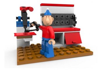 Sluban Buurman & Buurman at the workbench (1st.)