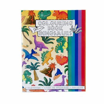 A4 - DINOSAUR COLORING BOOK 21x28 cm, WITH STICKERS (12 pcs)