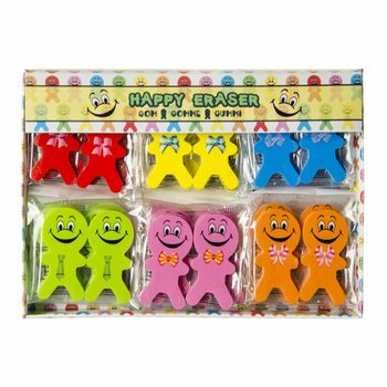 2-Piece Cheerful Smiley Erasers (36 pcs)